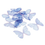Max 10xColorful Chiffon Butterfly Earring Ear Stud Hairpin Decors dark blue