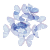 Max 10xColorful Chiffon Butterfly Earring Ear Stud Hairpin Decors dark blue