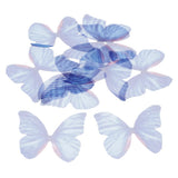 Max 10xColorful Chiffon Butterfly Earring Ear Stud Hairpin Decors dark blue