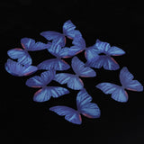 Max 10xColorful Chiffon Butterfly Earring Ear Stud Hairpin Decors dark blue