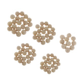 Maxbell 10/20 Pieces Bulk Round Wood Beads Loose Spacer for Jewelry Art Crafts 30MM