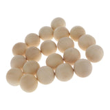 Maxbell 10/20 Pieces Bulk Round Wood Beads Loose Spacer for Jewelry Art Crafts 40MM