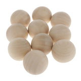 Maxbell 10/20 Pieces Bulk Round Wood Beads Loose Spacer for Jewelry Art Crafts 50MM