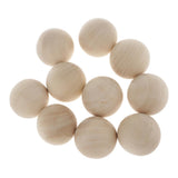 Maxbell 10/20 Pieces Bulk Round Wood Beads Loose Spacer for Jewelry Art Crafts 50MM