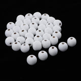 Maxbell 1 Pack Natural Round Wooden Beads 3 Sizes 25/18/14mm with Hole  25mm 20pcs