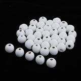 Maxbell 1 Pack Natural Round Wooden Beads 3 Sizes 25/18/14mm with Hole  25mm 20pcs