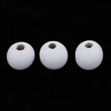 Maxbell 1 Pack Natural Round Wooden Beads 3 Sizes 25/18/14mm with Hole  25mm 20pcs