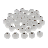 Maxbell 1 Pack Natural Round Wooden Beads 3 Sizes 25/18/14mm with Hole  25mm 20pcs