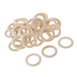 Maxbell 40/20pcs DIY Jewelry Making Wooden Ring for DIY Crafting Decor 40mm 40pcs