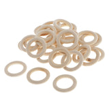 Maxbell 40/20pcs DIY Jewelry Making Wooden Ring for DIY Crafting Decor 60mm 20pcs