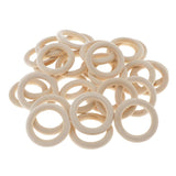 Maxbell 40/20pcs DIY Jewelry Making Wooden Ring for DIY Crafting Decor 60mm 20pcs
