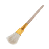 Maxbell Wooden Brush Soft Hair Sweep Mop Gold Leaf Foil Sweeping Art Crafts Sweeper D 20.5x3cm