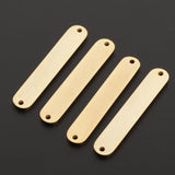 Max 4pcs oval double hole long bar jewelry making connector pendants  Golden