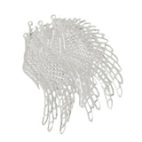 Maxbell 12pcs antique silver Large Hollow Angel Wing Charms Pendants Crafts
