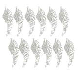 Maxbell 12pcs antique silver Large Hollow Angel Wing Charms Pendants Crafts