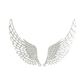 Maxbell 12pcs antique silver Large Hollow Angel Wing Charms Pendants Crafts