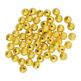 Maxbell 50 Pieces Brass Seamless Round Spacer Beads for Jewelry Making DIY Craft