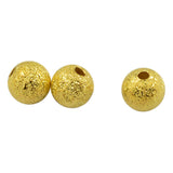 Maxbell 50 Pieces Brass Seamless Round Spacer Beads for Jewelry Making DIY Craft