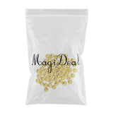 Maxbell 50 Pieces Brass Seamless Round Spacer Beads for Jewelry Making DIY Craft