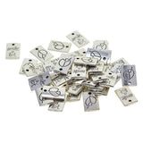 Maxbell 50pcs Tibetan Silver Rectangle smile a lot /fall in love charms Smile a lot