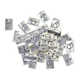 Maxbell 50pcs Tibetan Silver Rectangle smile a lot /fall in love charms Smile a lot