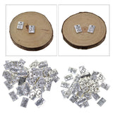 Maxbell 50pcs Tibetan Silver Rectangle smile a lot /fall in love charms Smile a lot