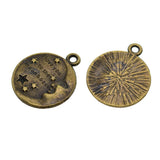 Maxbell Retro Word "I love you to the moon&back" Alloy Hanging DIY Charms Pendants