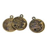 Maxbell Retro Word "I love you to the moon&back" Alloy Hanging DIY Charms Pendants