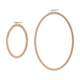 Maxbell Beech Oval Cross Stitch Hoop Needlework Embroidery Sewing Hoop 16cm 13.7cm