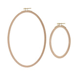 Maxbell Beech Oval Cross Stitch Hoop Needlework Embroidery Sewing Hoop 16cm 13.7cm