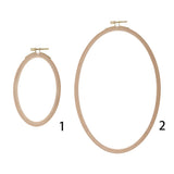 Maxbell Beech Oval Cross Stitch Hoop Needlework Embroidery Sewing Hoop 16cm 13.7cm