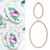 Maxbell Beech Oval Cross Stitch Hoop Needlework Embroidery Sewing Hoop 16cm 13.7cm