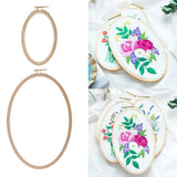 Maxbell Beech Oval Cross Stitch Hoop Needlework Embroidery Sewing Hoop 16cm 13.7cm