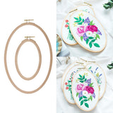 Maxbell Beech Oval Cross Stitch Hoop Needlework Embroidery Sewing Hoop 16cm 13.7cm