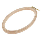 Maxbell Beech Oval Cross Stitch Hoop Needlework Embroidery Sewing Hoop 16cm 13.7cm