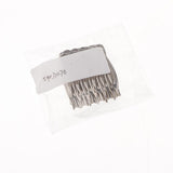 Maxbell 10pcs Metal Blank DIY Hair Side Comb Craft Hair Accessory Silver 6 Teeth