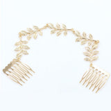 Maxbell 10pcs Metal Blank DIY Hair Side Comb Craft Hair Accessory Gold 10 Teeth