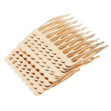 Maxbell 10pcs Metal Blank DIY Hair Side Comb Craft Hair Accessory Gold 10 Teeth