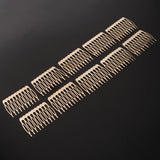 Maxbell 10pcs Metal Blank DIY Hair Side Comb Craft Hair Accessory Gold 10 Teeth