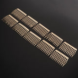 Maxbell 10pcs Metal Blank DIY Hair Side Comb Craft Hair Accessory Gold 10 Teeth