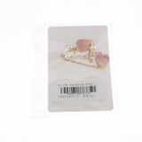 Maxbell 2pcs Women Fashion Dried Flower Dangle Earrings Pearl Beaded Earbob Pink