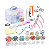 Maxbell 1set Jewelry Making Starter Kit DIY Accessory Tools Beads Pliers Pins Wires