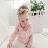 Maxbell 5/4set Colorful Lovely Flower Hair Deocr Hair Jewelry Clothes Decor Ring 8cm