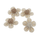 Maxbell 5/4set Colorful Lovely Flower Hair Deocr Hair Jewelry Clothes Decor Ring 8cm