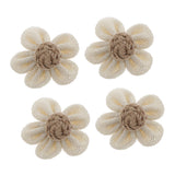 Maxbell 5/4set Colorful Lovely Flower Hair Deocr Hair Jewelry Clothes Decor Ring 8cm