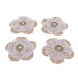 Maxbell 5/4set Colorful Lovely Flower Hair Deocr Hair Jewelry Clothes Decor Ring 7.5cm