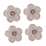 Maxbell 5/4set Colorful Lovely Flower Hair Deocr Hair Jewelry Clothes Decor Ring 7.5cm