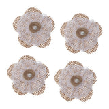 Maxbell 5/4set Colorful Lovely Flower Hair Deocr Hair Jewelry Clothes Decor Ring 7.5cm