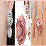 Maxbell 5/4set Colorful Lovely Flower Hair Deocr Hair Jewelry Clothes Decor Ring 7.5cm