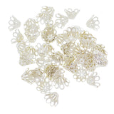 Max Maxb 100pcs Metal Flower Bead Caps Spacer Beads end caps for Jewelry Making